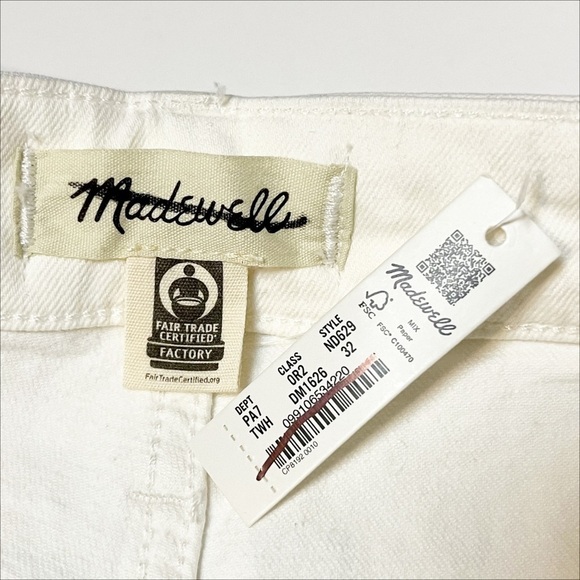 Madewell NWT Curvy Perfect Vintage Jeans 32 14 Tile White high rise waist retro - Picture 6 of 13